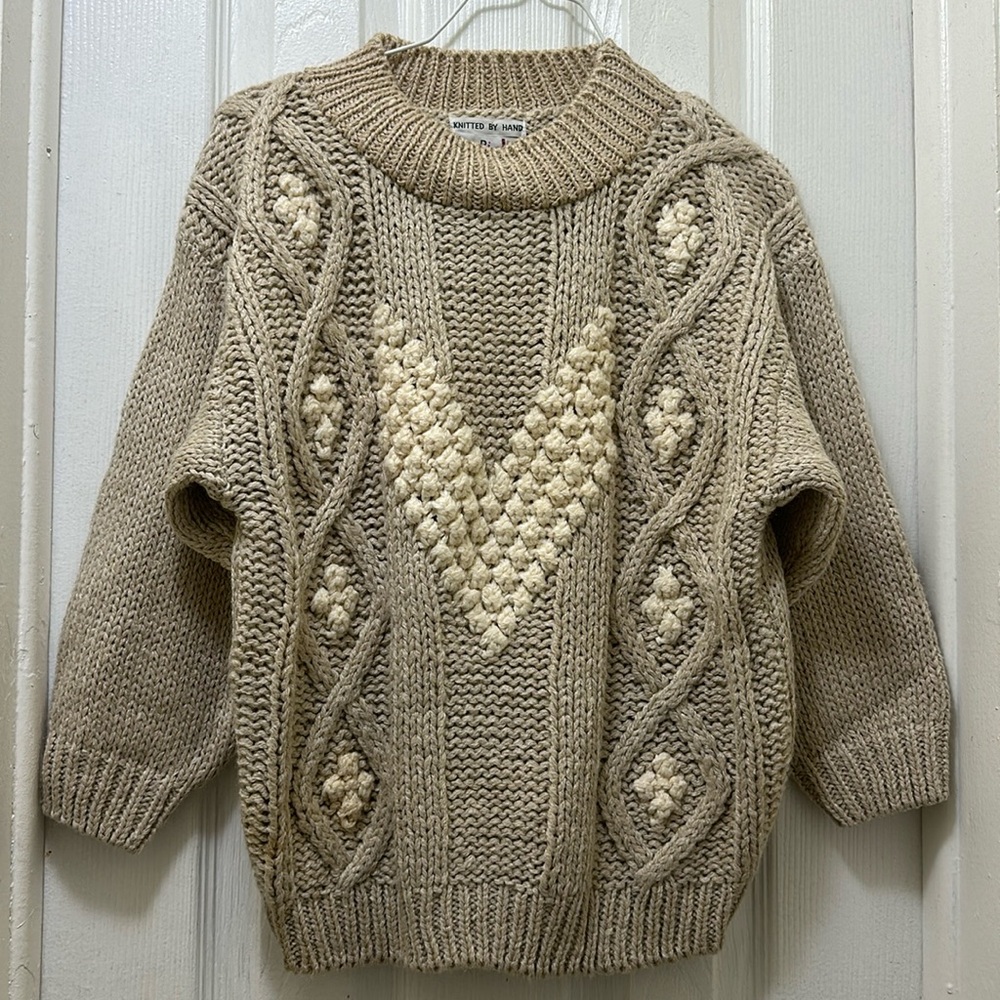 Licorice vintage knitted by hand sweater